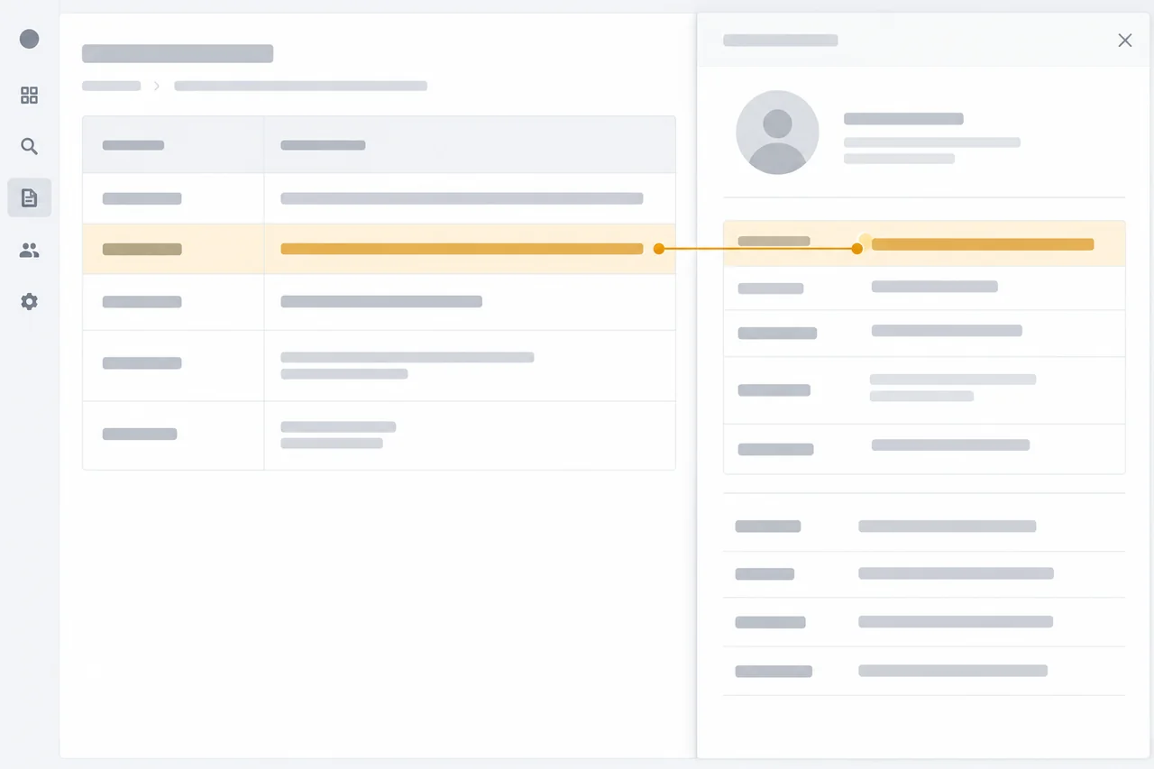 Illustrative click record and partner-account panel with corresponding identifier fields highlighted